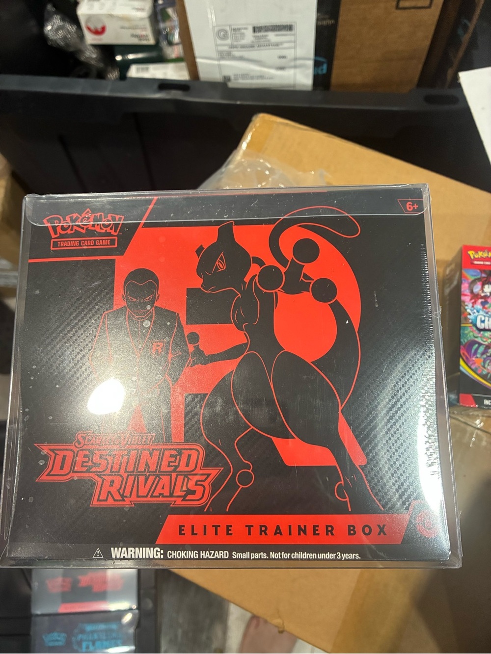 Pokemon Destined Rivals ETB w plastic protective case